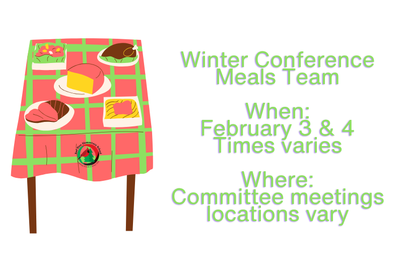 Planning begins 1/11/2027 - Winter Conference Meals Team