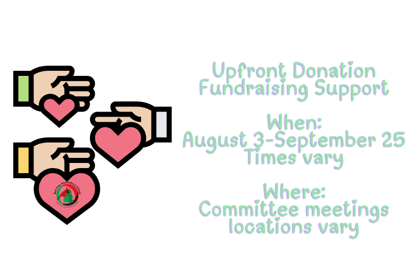 Planning begins 8/3/2026 Upfront Donation Fundraiser